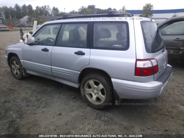 JF1SF65682H751607 - 2002 SUBARU FORESTER S SILVER photo 3