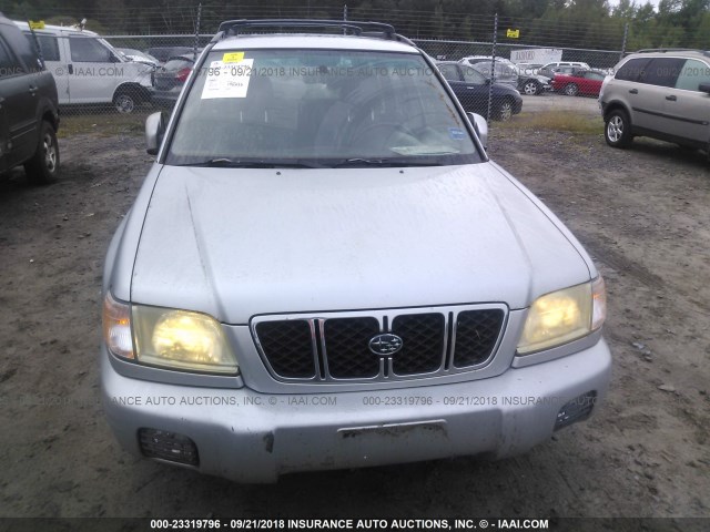 JF1SF65682H751607 - 2002 SUBARU FORESTER S SILVER photo 6