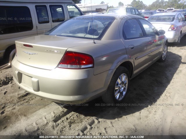 1C3EL66R54N289508 - 2004 CHRYSLER SEBRING LIMITED TAN photo 4