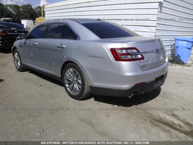 1FAHP2F85DG218252 - 2013 FORD TAURUS LIMITED SILVER photo 3