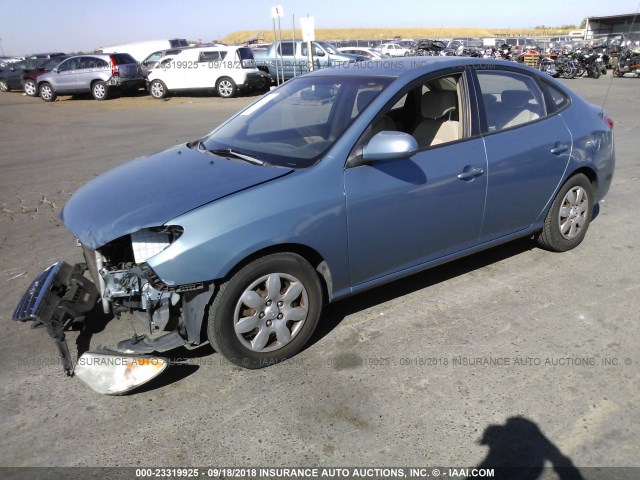 KMHDU46D57U078912 - 2007 HYUNDAI ELANTRA GLS/SE/LIMITED BLUE photo 2