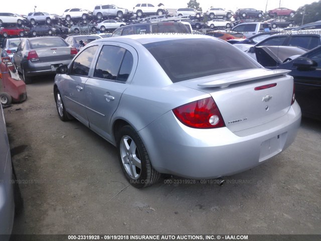 1G1AL55F867619654 - 2006 CHEVROLET COBALT LT SILVER photo 3