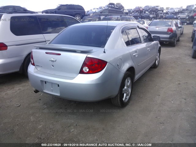 1G1AL55F867619654 - 2006 CHEVROLET COBALT LT SILVER photo 4