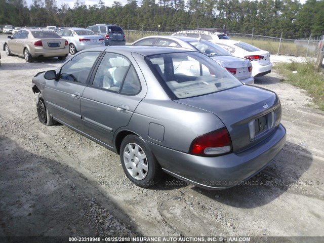 3N1CB51D5YL313391 - 2000 NISSAN SENTRA XE/GXE GRAY photo 3