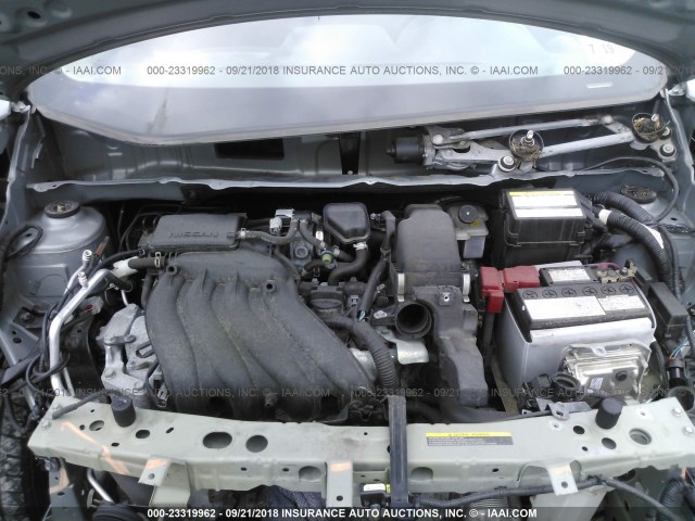 3N1CE2CP9EL384165 - 2014 NISSAN VERSA NOTE S/S PLUS/SV/SL GRAY photo 10