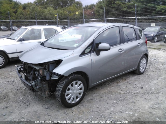 3N1CE2CP9EL384165 - 2014 NISSAN VERSA NOTE S/S PLUS/SV/SL GRAY photo 2