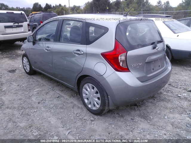 3N1CE2CP9EL384165 - 2014 NISSAN VERSA NOTE S/S PLUS/SV/SL GRAY photo 3