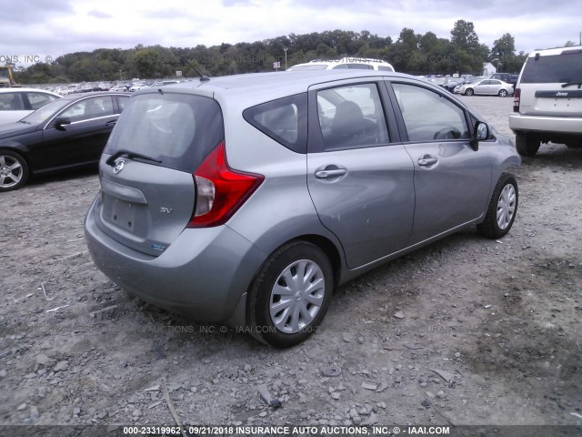 3N1CE2CP9EL384165 - 2014 NISSAN VERSA NOTE S/S PLUS/SV/SL GRAY photo 4