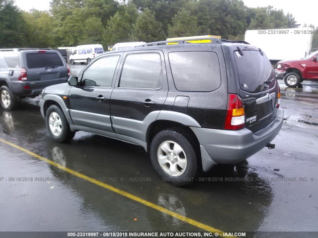 4F2YU08152KM59794 - 2002 MAZDA TRIBUTE LX/ES BLACK photo 3