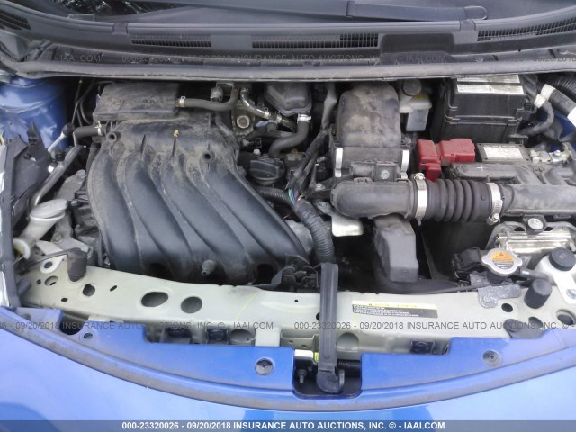 3N1CE2CP9FL366704 - 2015 NISSAN VERSA NOTE S/S PLUS/SV/SL/SR BLUE photo 10