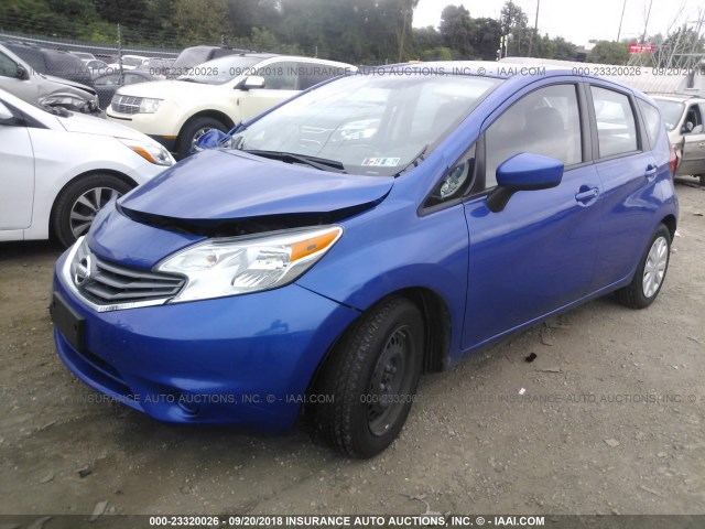 3N1CE2CP9FL366704 - 2015 NISSAN VERSA NOTE S/S PLUS/SV/SL/SR BLUE photo 2