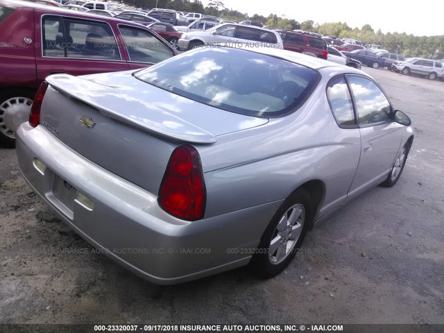 2G1WJ15K079291079 - 2007 CHEVROLET MONTE CARLO LS SILVER photo 4