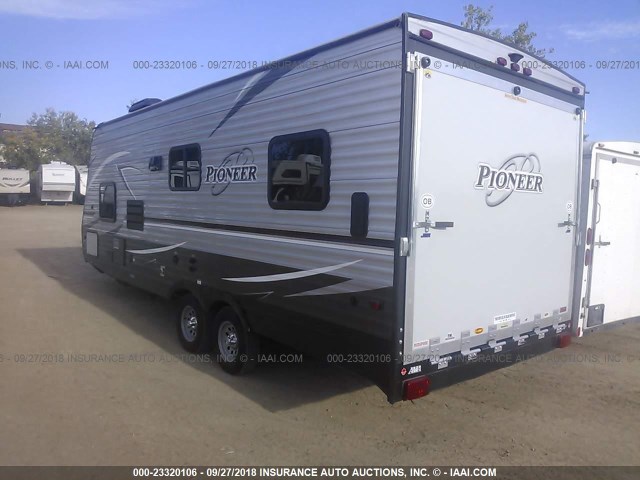 5SFPB2625JE383349 - 2018 HEARTLAND PIONEER TOY HAULER  ნაცრისფერი ფოტო 3