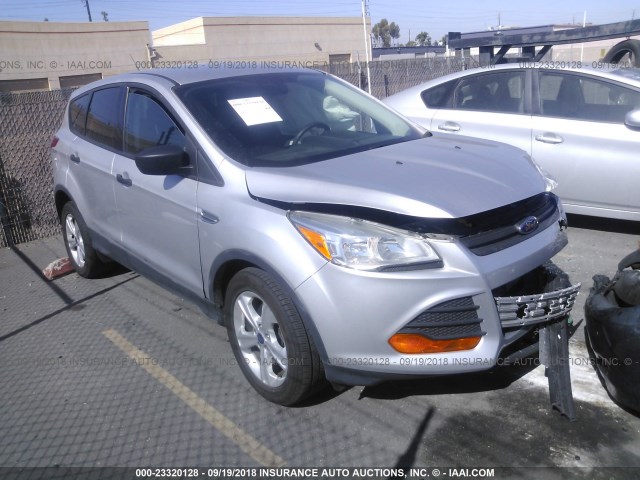 1FMCU0F72EUE27262 - 2014 FORD ESCAPE S SILVER photo 1