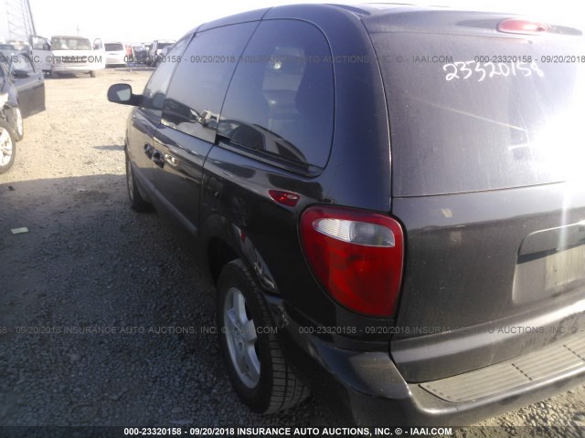 1D4GP45R16B744327 - 2006 DODGE CARAVAN SXT BLACK photo 3