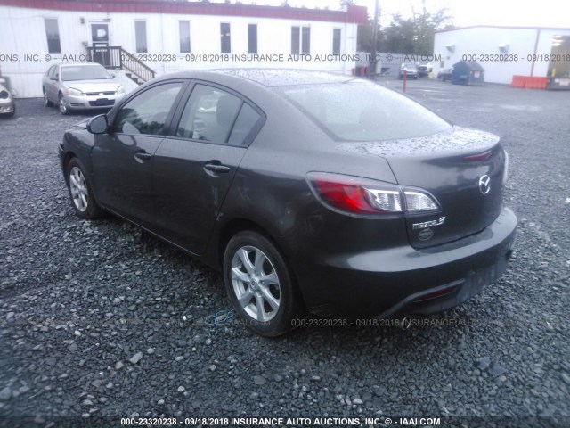 JM1BL1VG4B1363992 - 2011 MAZDA 3 I GRAY photo 3