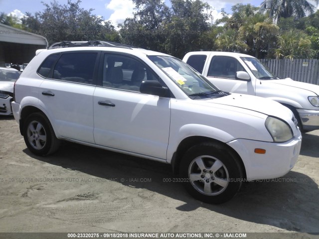 KM8JM12B56U365056 - 2006 HYUNDAI TUCSON GL WHITE photo 1