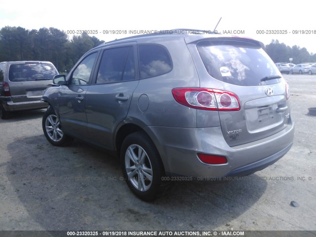 5XYZHDAGXBG027724 - 2011 HYUNDAI SANTA FE SE GRAY photo 3