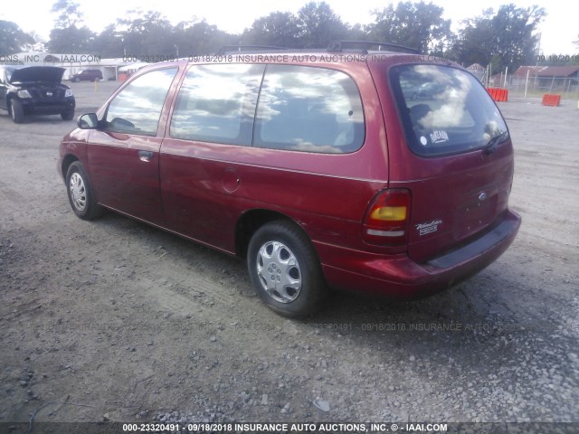 2FMZA51U5WBC52221 - 1998 FORD WINDSTAR WAGON RED photo 3