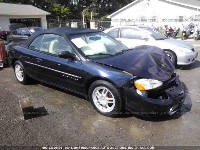 1C3EL65UX1N663225 - 2001 CHRYSLER SEBRING LIMITED BLACK photo 1