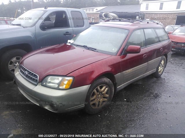 4S3BH686337601282 - 2003 SUBARU LEGACY OUTBACK LIMITED RED photo 2