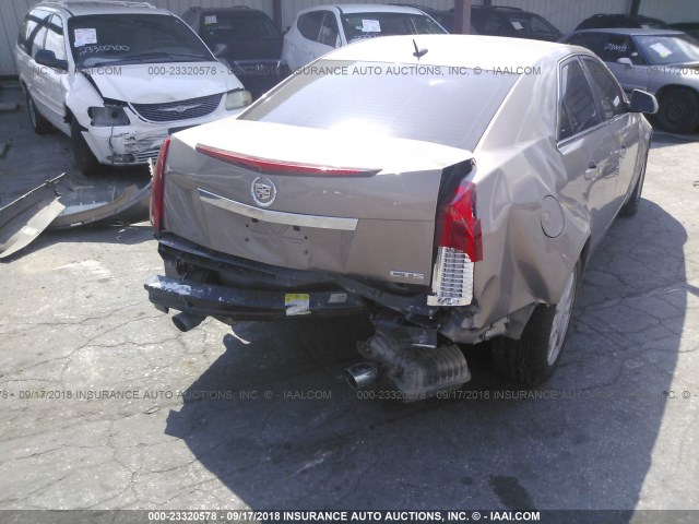 1G6DM577280127000 - 2008 CADILLAC CTS TAN photo 6