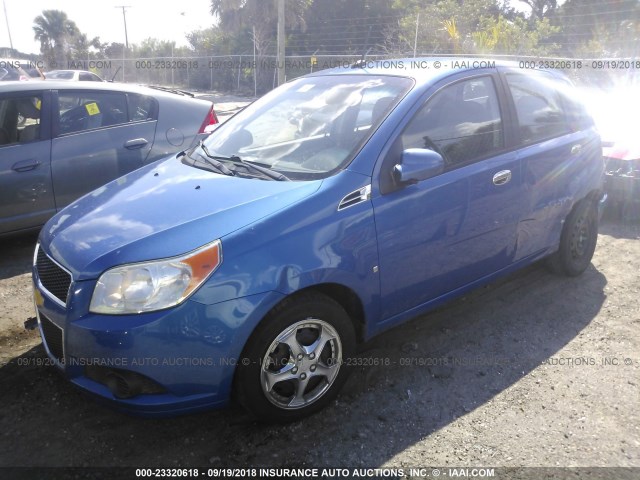 KL1TD66E49B667699 - 2009 CHEVROLET AVEO LS/LT BLUE photo 2