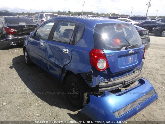 KL1TD66E49B667699 - 2009 CHEVROLET AVEO LS/LT BLUE photo 3