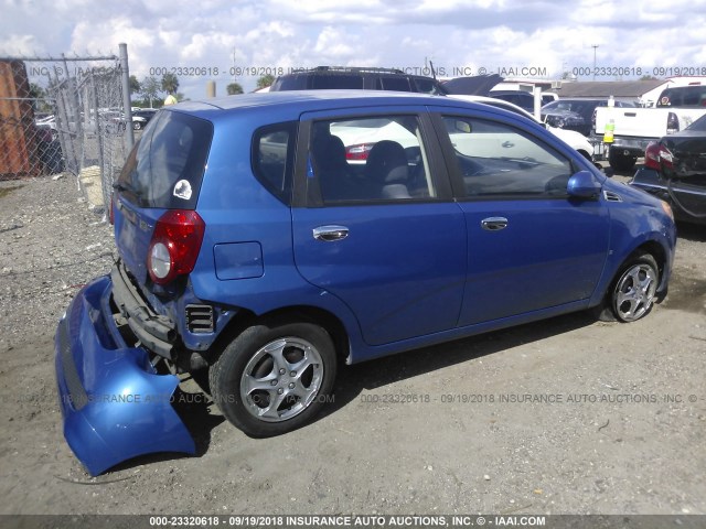 KL1TD66E49B667699 - 2009 CHEVROLET AVEO LS/LT BLUE photo 4