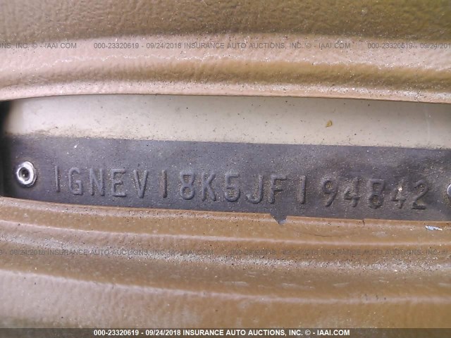 1GNEV18K5JF194842 - 1988 CHEVROLET BLAZER V10 TAN photo 9