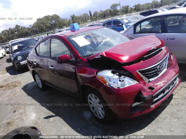 3N1CN7AP4EK462129 - 2014 NISSAN VERSA S/S PLUS/SV/SL RED photo 1