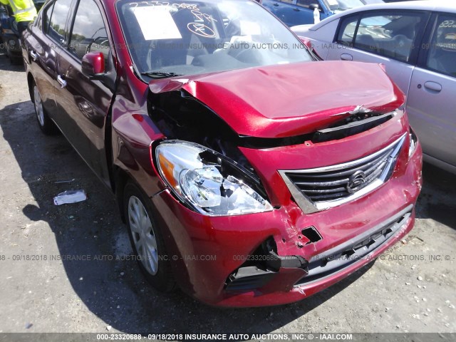 3N1CN7AP4EK462129 - 2014 NISSAN VERSA S/S PLUS/SV/SL RED photo 6