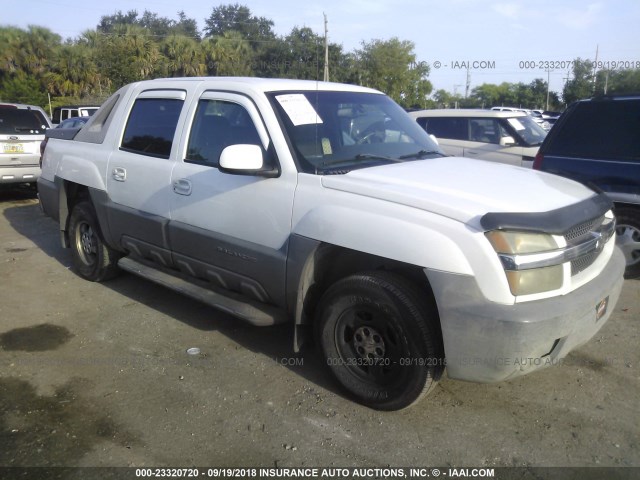 3GNEC13T12G297052 - 2002 CHEVROLET AVALANCHE C1500 WHITE photo 1