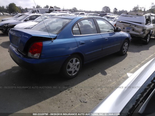 KMHDN46D06U241428 - 2006 HYUNDAI ELANTRA GLS/GT/LIMITED BLUE photo 4