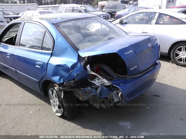 KMHDN46D06U241428 - 2006 HYUNDAI ELANTRA GLS/GT/LIMITED BLUE photo 6