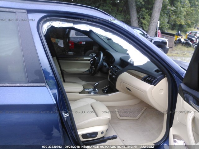 5UXWX7C57CL889354 - 2012 BMW X3 XDRIVE35I BLUE photo 5