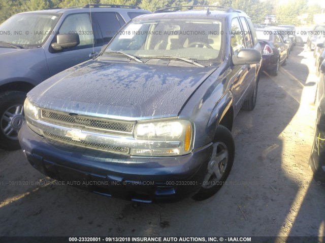 1GNDT13S662310945 - 2006 CHEVROLET TRAILBLAZER LS/LT BLUE photo 2