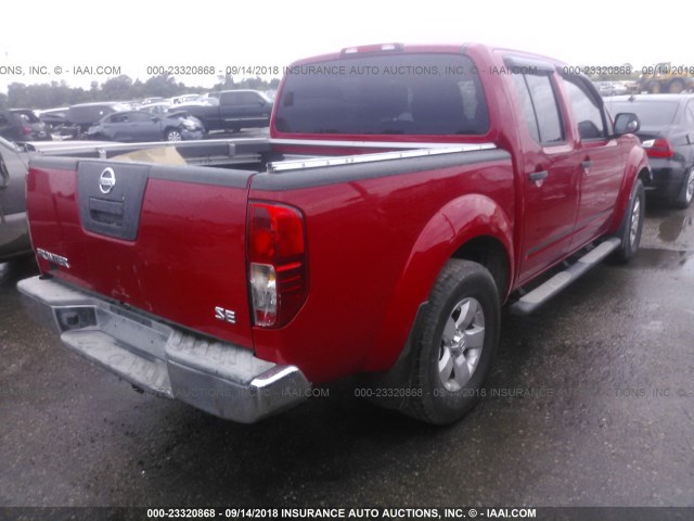 1N6AD0ER4AC402472 - 2010 NISSAN FRONTIER CREW CAB SE/LE/NISMO RED photo 4