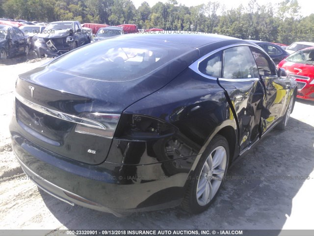 5YJSA1H14EFP52964 - 2014 TESLA MODEL S BLACK photo 4