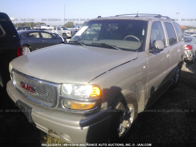 1GKEK63U64J202069 - 2004 GMC YUKON DENALI SILVER photo 2