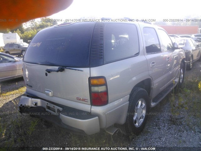 1GKEK63U64J202069 - 2004 GMC YUKON DENALI SILVER photo 4