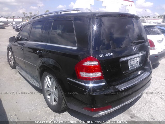 4JGBF7BE3BA714917 - 2011 MERCEDES-BENZ GL 450 4MATIC BLACK photo 3