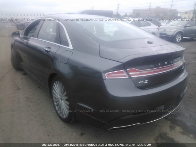 3LN6L5E92HR606297 - 2017 LINCOLN MKZ RESERVE ნაცრისფერი ფოტო 3