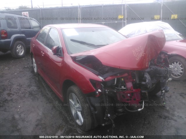 4T1BF1FK8EU855871 - 2014 TOYOTA CAMRY L/SE/LE/XLE RED photo 1