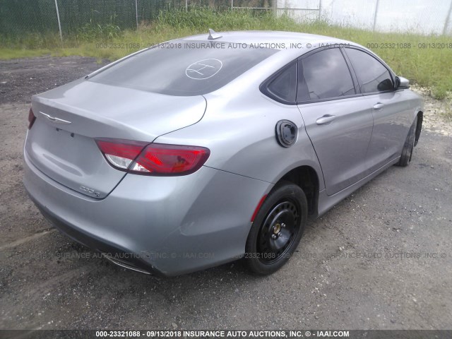 1C3CCCBG4GN121373 - 2016 CHRYSLER 200 SILVER photo 4