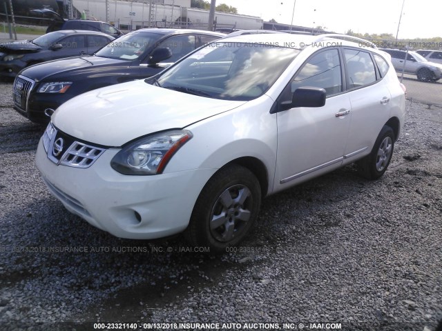 JN8AS5MT1EW624706 - 2014 NISSAN ROGUE SELECT S WHITE photo 2