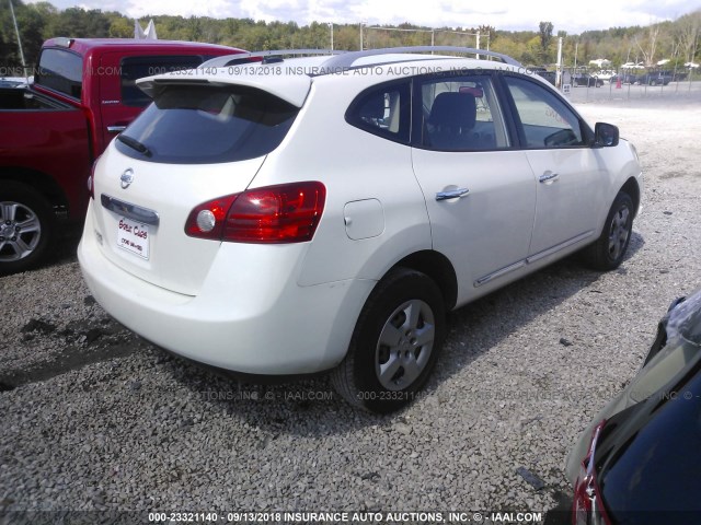 JN8AS5MT1EW624706 - 2014 NISSAN ROGUE SELECT S WHITE photo 4