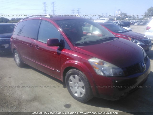 5N1BV28U66N107185 - 2006 NISSAN QUEST S/SE/SL RED photo 1