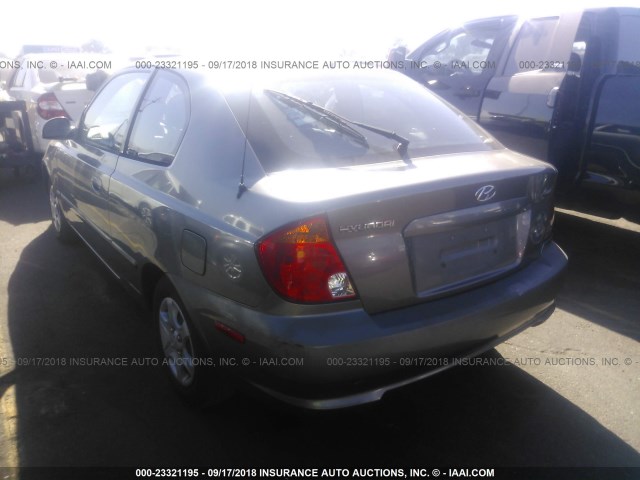 KMHCG35C65U344120 - 2005 HYUNDAI ACCENT GS GRAY photo 3