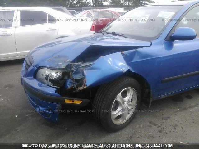 KMHDN56D56U181930 - 2006 HYUNDAI ELANTRA GLS/GT/LIMITED BLUE photo 6